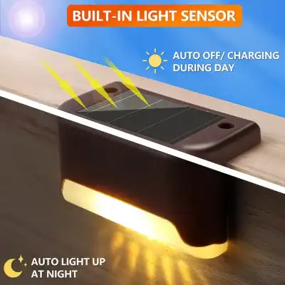 Smart solar-powered night light with built-in light sensor for automatic operation.