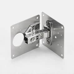 High-quality stainless steel hinges for medical and healthcare furniture.