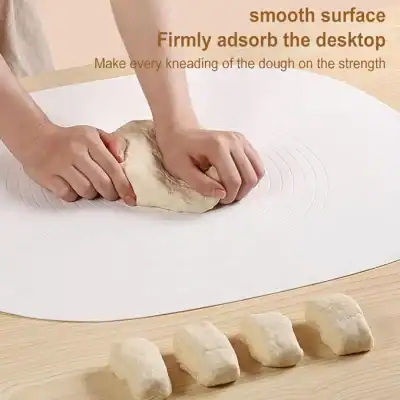 Comfortable, non-slip pastry mat for baking and kneading dough. Firmly absorbs flour, provides smooth surface for perfect dough handling and baking precision. Ideal kitchen accessory.