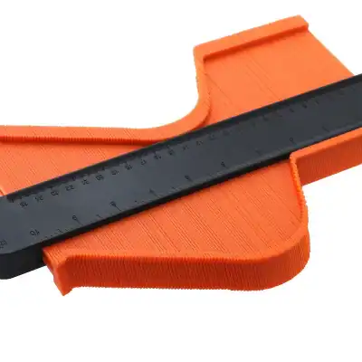Orange 3D-printed dental ruler for accurate measurement in dental procedures and orthodontics. Durable, lightweight, and easy to handle for precise medical measurements.
