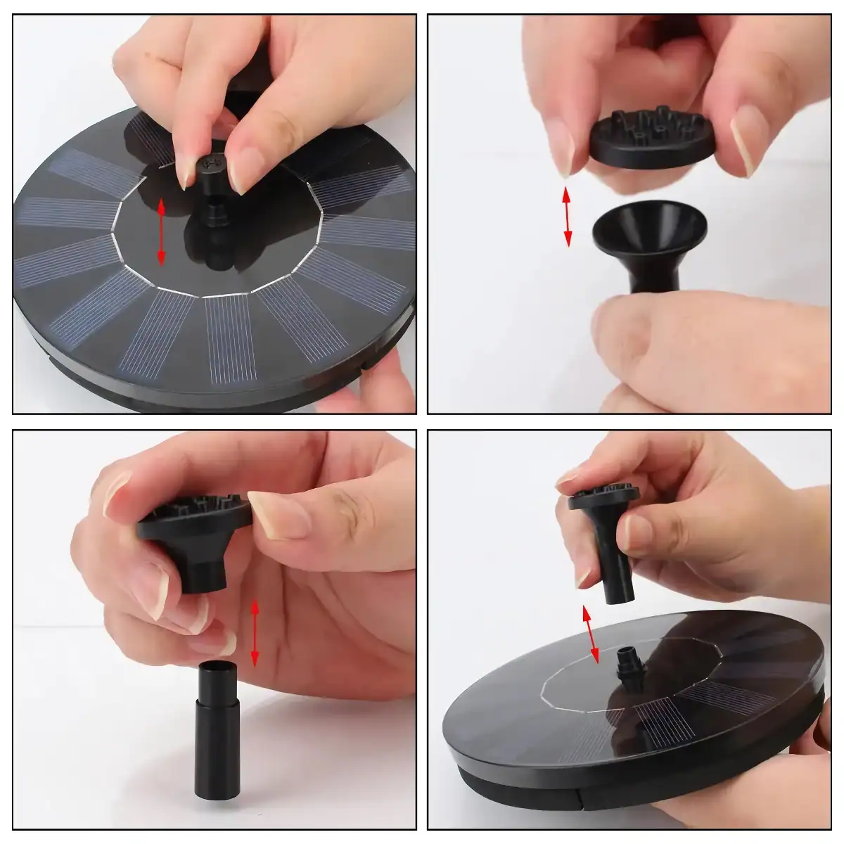 Handheld solar panel mounting assembly instructions for optimal positioning and stability.