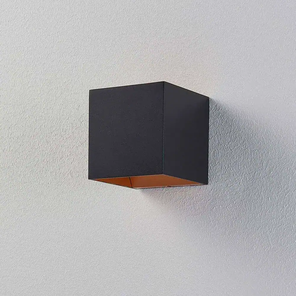 Black wall light fixture with modern design, ideal for medical clinics, optometry shops, and healthcare environments, providing excellent illumination and aesthetic appeal.