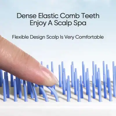 High-quality dense elastic combs ideal for scalp massage and hair extension application, ensuring comfort and flexibility for scalp therapy.
