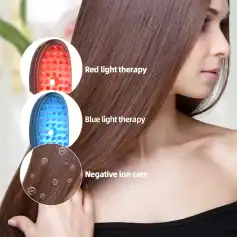 High-quality scalp treatment with red and blue light therapy, & negative ion care for healthy, shiny hair. Perfect for hair rejuvenation, scalp health, and relaxation.