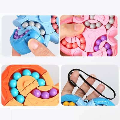 Brightly colored sensory fidget toys for stress relief, focus, and calming anxiety. Durable, portable, and perfect for kids and adults to squeeze and flick.
