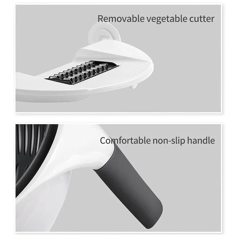 Removable vegetable cutter with safety and portability features for kitchen convenience.