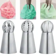 High-quality stainless steel cake piping nozzles for cake decor and pastry decorating. Ideal for flowers, swirls, and unique piping designs for professional and home baking.