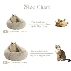 Optimum cat bed for small cats up to 5kg/11lbs and medium cats up to 7.5kg/16.5lbs, featuring soft, cozy materials.