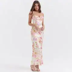 Elegant floral maxi dress perfect for summer and special occasions. Made with lightweight, high-quality fabric for a comfortable fit. Shop now at Monalisa Store for stylish women's dresses.