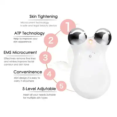 Advanced skin tightening and anti-aging technology with microcurrent and EMS for improved skin appearance. Safe, effective, and suitable for all skin types.