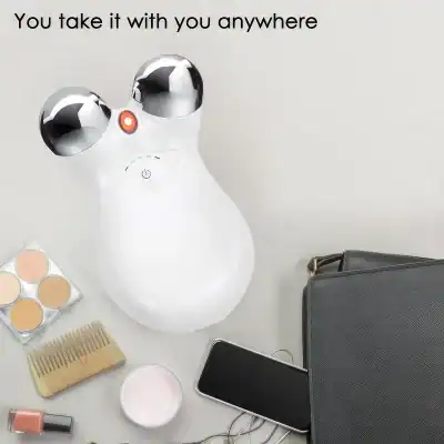 High-quality facial and body massage device with dual rollers for skin rejuvenation and relaxation.