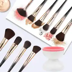 High-quality makeup brushes set for flawless makeup application and skincare. Perfect for beauty enthusiasts and professionals seeking durability, precision, and stylish design.