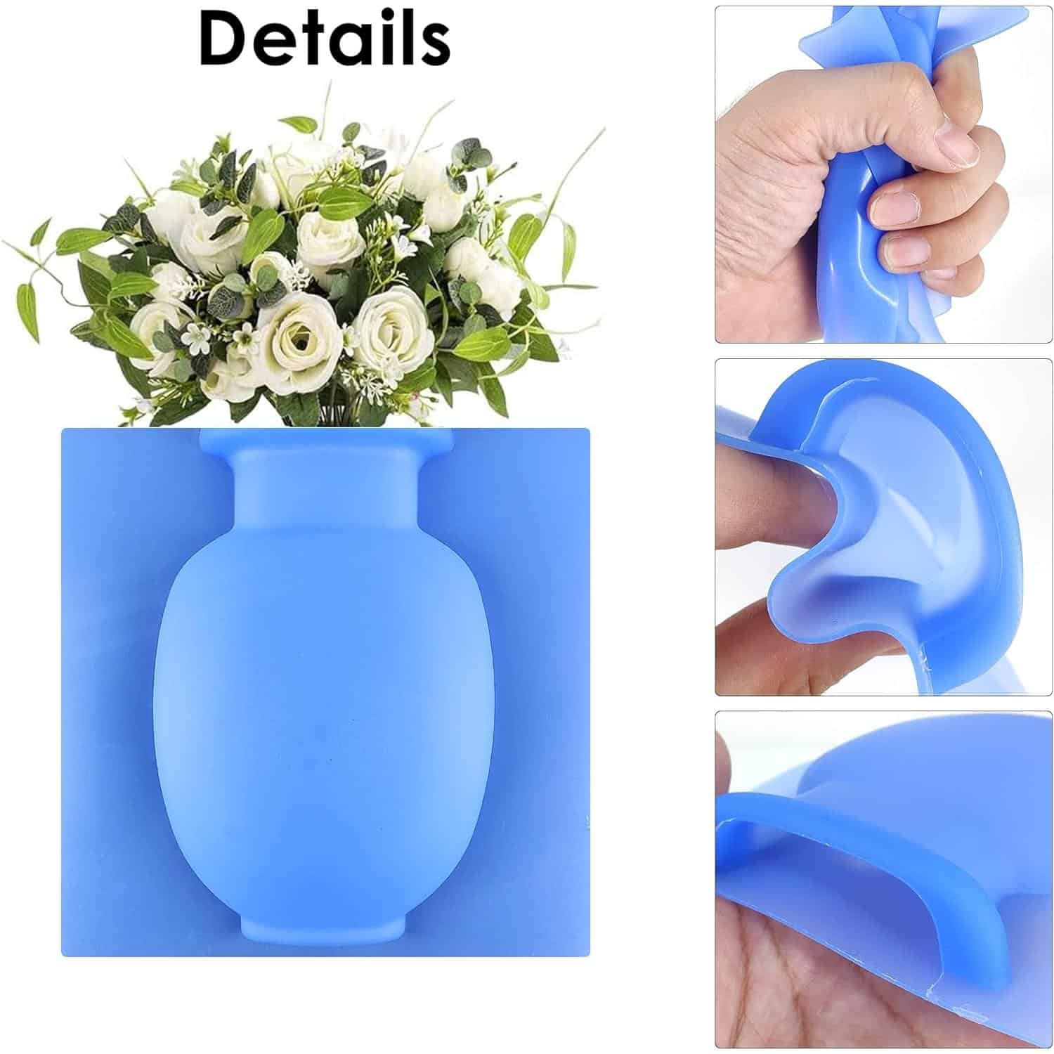 A blue silicone ear cleaning kit including a vase-shaped holder, ergonomic ear scoop, and ear suction tool, ideal for safe and easy ear hygiene.