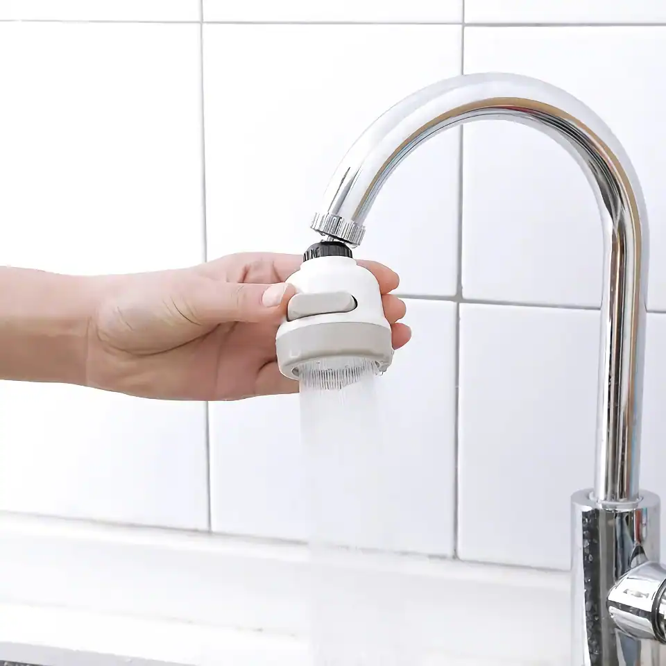 Efficient water filter attached to a kitchen faucet, promoting healthy hydration and eye care. Perfect for maintaining clean water quality in your Monalisa medical or optical clinic.