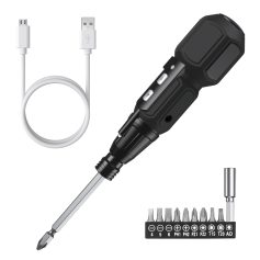 A versatile precision screwdriver set with interchangeable bits designed for small electronics and eyewear repairs, featuring a black ergonomic handle and magnetic bits for easy use.