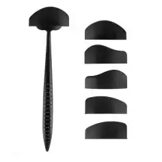 High-quality black surgical spatula with multiple replacement silicone heads, ideal for precise medical procedures and aesthetic treatments.