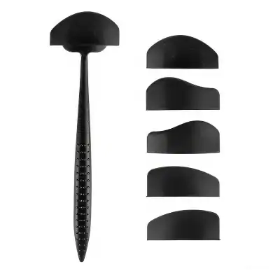 High-quality black surgical spatula with multiple replacement silicone heads, ideal for precise medical procedures and aesthetic treatments.