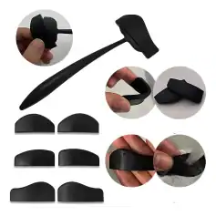 High-quality silicone replacement ear tips for optical glasses, providing secure fit and comfort. Easy to install, suitable for various eyewear, ensuring a snug fit and preventing slipping.
