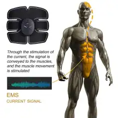 Electrostimulation therapy for core muscles and abdominal muscles, enhancing muscle activity through current signals.