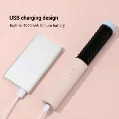 Image of a beauty device with USB charging capability, featuring a built-in 4000mAh lithium battery designed for effective skin treatments.