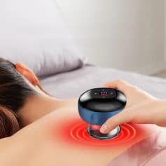 Ultrasound therapy device for muscle pain relief and tissue healing, suitable for chiropractors, physiotherapists, and home use pain management.