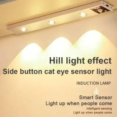 Smart side button cat eye sensor light for easy illumination and energy efficiency. Features induction lamp with smart sensor, lights up automatically when people come. Ideal for modern lighting solutions.