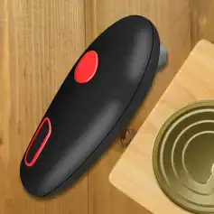 High-quality electric can opener with ergonomic design, easy to use, perfect for those with limited strength or arthritis, ensures safe and effortless can opening.