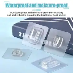 High-quality waterproof and moisture-proof non-marking nail sticker hooks, breaking the traditional hook sticker design, ideal for secure attachment to various surfaces.