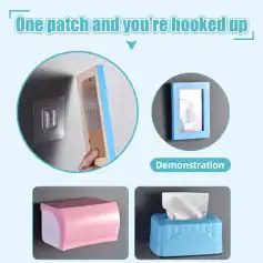 Image shows an open patch dispenser and a protective eye patch, used in optical care for eye health.