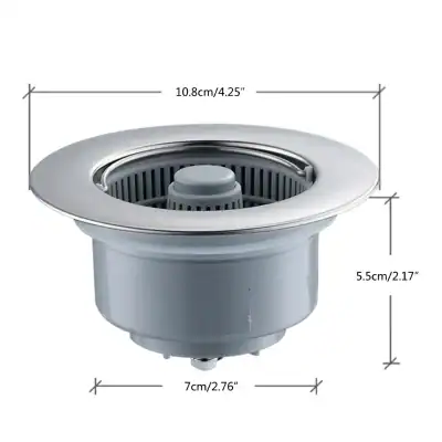 This stainless steel drain strainer is designed for Monalisa Store's medical and healthcare plumbing fixtures, providing a hygienic and durable solution to prevent clogging. Featuring precise measurements for easy installation, it ensures smooth drainage and cleanliness in medical facilities and clinics. The product's high-quality material and design make it ideal for maintaining sterile environments in medical settings.