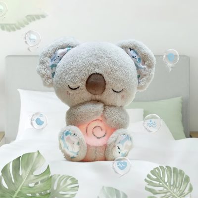 Adorable plush teddy bear with calming lights and sounds designed for children's comfort and sleep enhancement. Soft, cuddly fabric with soothing LED glow for a perfect bedtime companion.