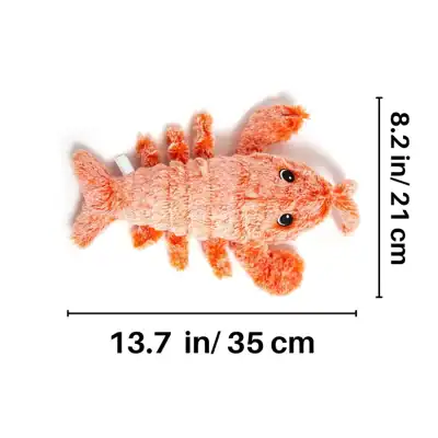 Soft plush lobster toy for kids, perfect for cuddling and play. Bright orange color with realistic features, ideal for plush toy collections or as a gift. Safe, soft, and adorable.