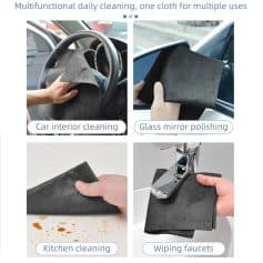 Durable cleaning cloth for car interiors, glass mirrors, kitchens, and faucets, ideal for versatile everyday cleaning tasks at Monalisa Store, ensuring spotless results.