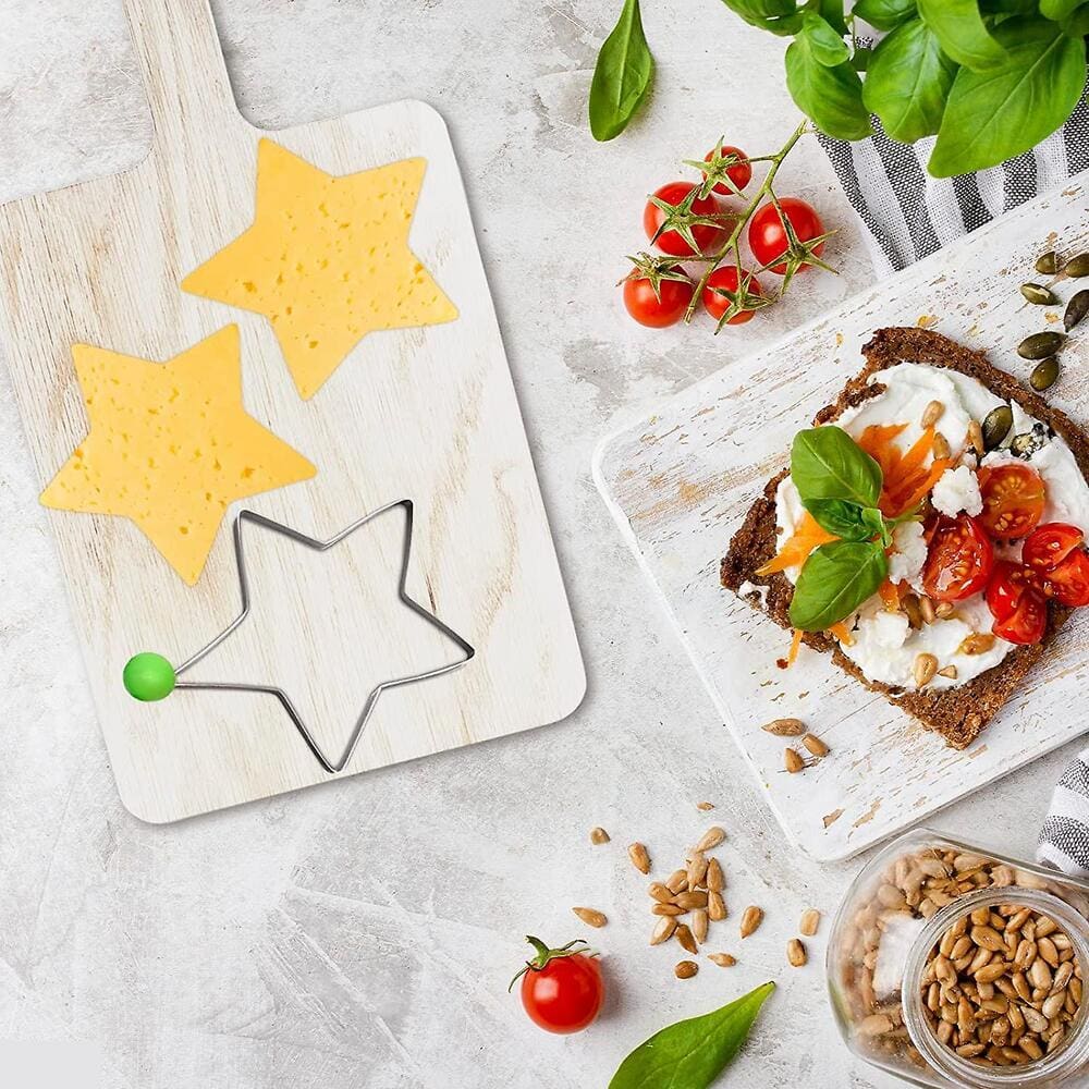 Delicious open-faced tomato and cheese toast with fresh herbs on rustic wooden board, showcasing healthy food options at Monalisa Store.