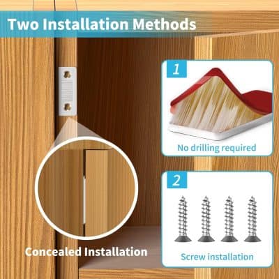 Hides screws or hardware with concealed installation techniques.
