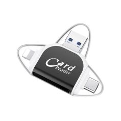 Image of a compact credit card reader device used for quick and secure payment processing, compatible with Monalisa Store's medical and beauty service transactions.