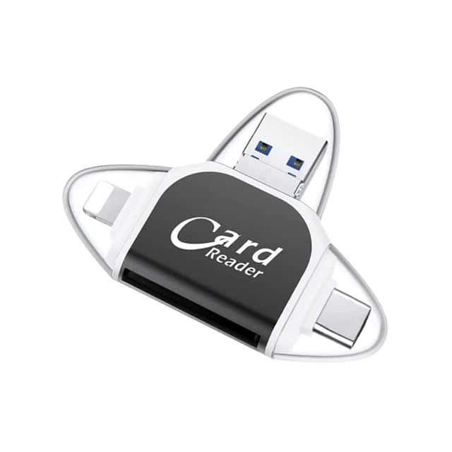 Image of a compact credit card reader device used for quick and secure payment processing, compatible with Monalisa Store's medical and beauty service transactions.