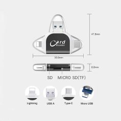 High-quality card reader compatible with USB A, Type-C, Micro USB, and SD cards - essential accessory for optometry professionals.