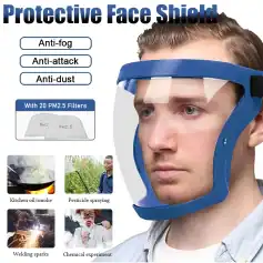 Protective face shield for health and safety.
