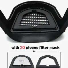 Reusable HEPA filter with 20 replaceable filter masks, ideal for air purifiers to enhance air quality and eliminate pollutants effectively.