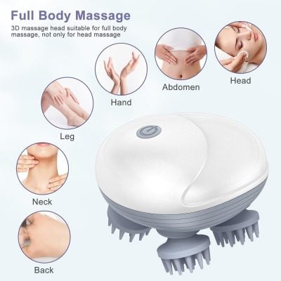 Versatile 3D massage device for full body relaxation, suitable for head, abdomen, neck, back, hand, and leg massage. Enhance wellness with professional-grade massage tools.