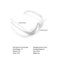 Comfortable 3D eye massage device for relaxation and eye care. Lightweight, washable ABS material with USB charging, perfect for stress relief, eye health, and wellness routines.