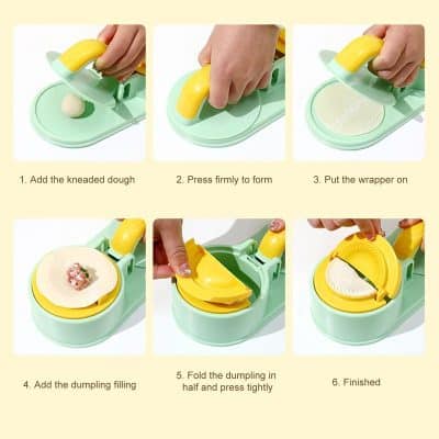 EASY dumpling making tool for perfect skins and fillings.