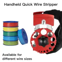 Efficient wire stripper with adjustable blade for different wire gauges. Comfortable grip and reliable performance for professional and home electrical tasks.