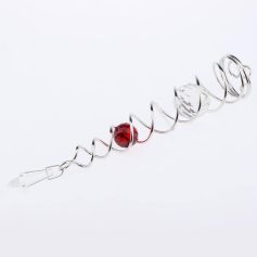 Stylish optical jewelry with glass and red gemstone accents, perfect for enhancing eyewear accessories and fashion statement pieces.