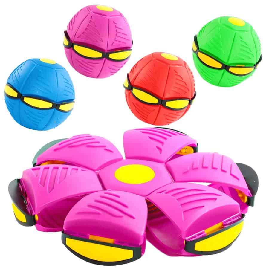 Brightly colored splash balls in pink, blue, green, and red with sporty goggles design, perfect for outdoor play and fun activities.