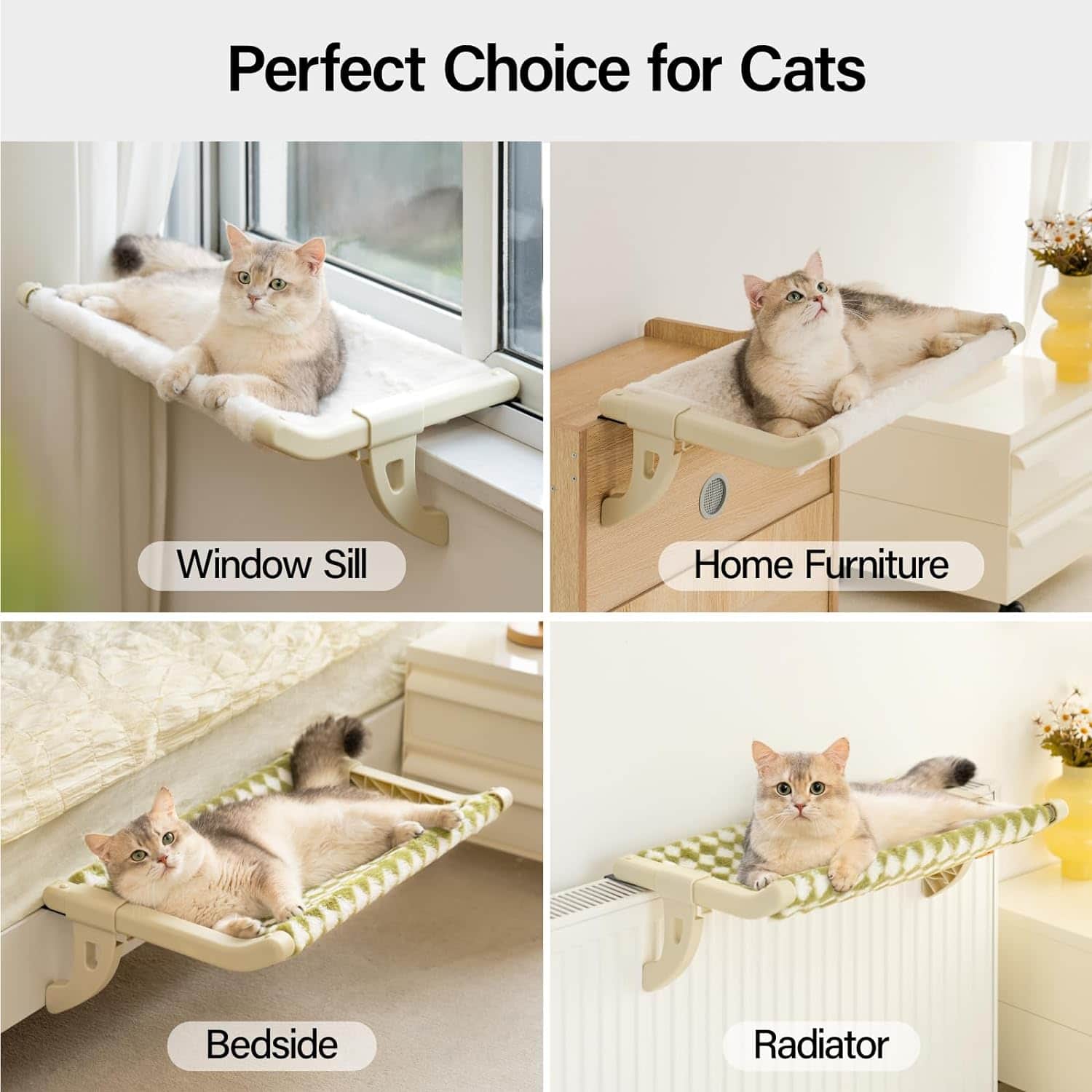 Durable and comfortable cat window sill and home furniture designed for feline relaxation and entertainment.