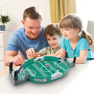 Portable tabletop football toy for kids and families, ideal for fun, competitive play and family bonding. Perfect for boys, girls, and children of all ages interested in sports games.