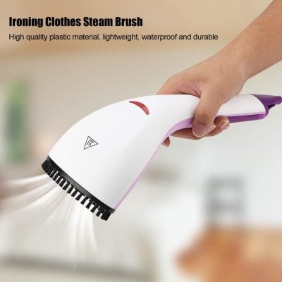 Portable, waterproof, durable fabric steamer for clothing care, lightweight design, high-quality plastic material for effective ironing and wrinkle removal.