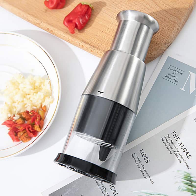 High-quality stainless steel salt grinder for kitchen use. Durable, sleek, and easy to operate. Perfect for seasoning dishes with freshly ground salt.